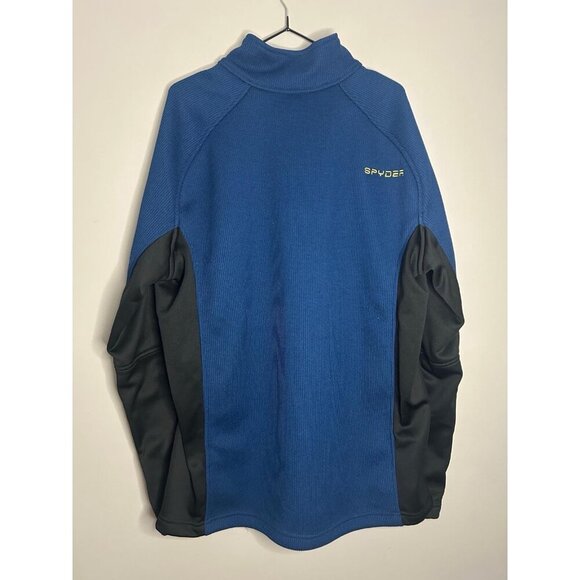 Spyder Men's Size 2XL Pullover Quarter Zip Jacket Ski Outbound Fleece Polyester - Picture 2 of 5